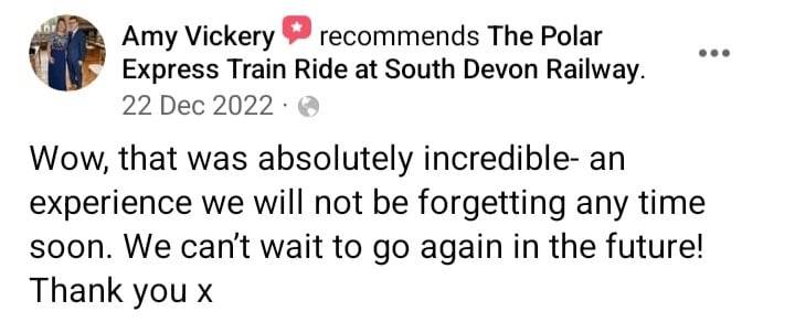 One of the most popular Christmas events in South Devon -THE POLAR EXPRESS™ Train Ride 2022 1