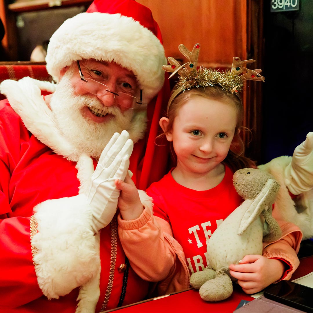 Santa on board THE POLAR EXPRESS