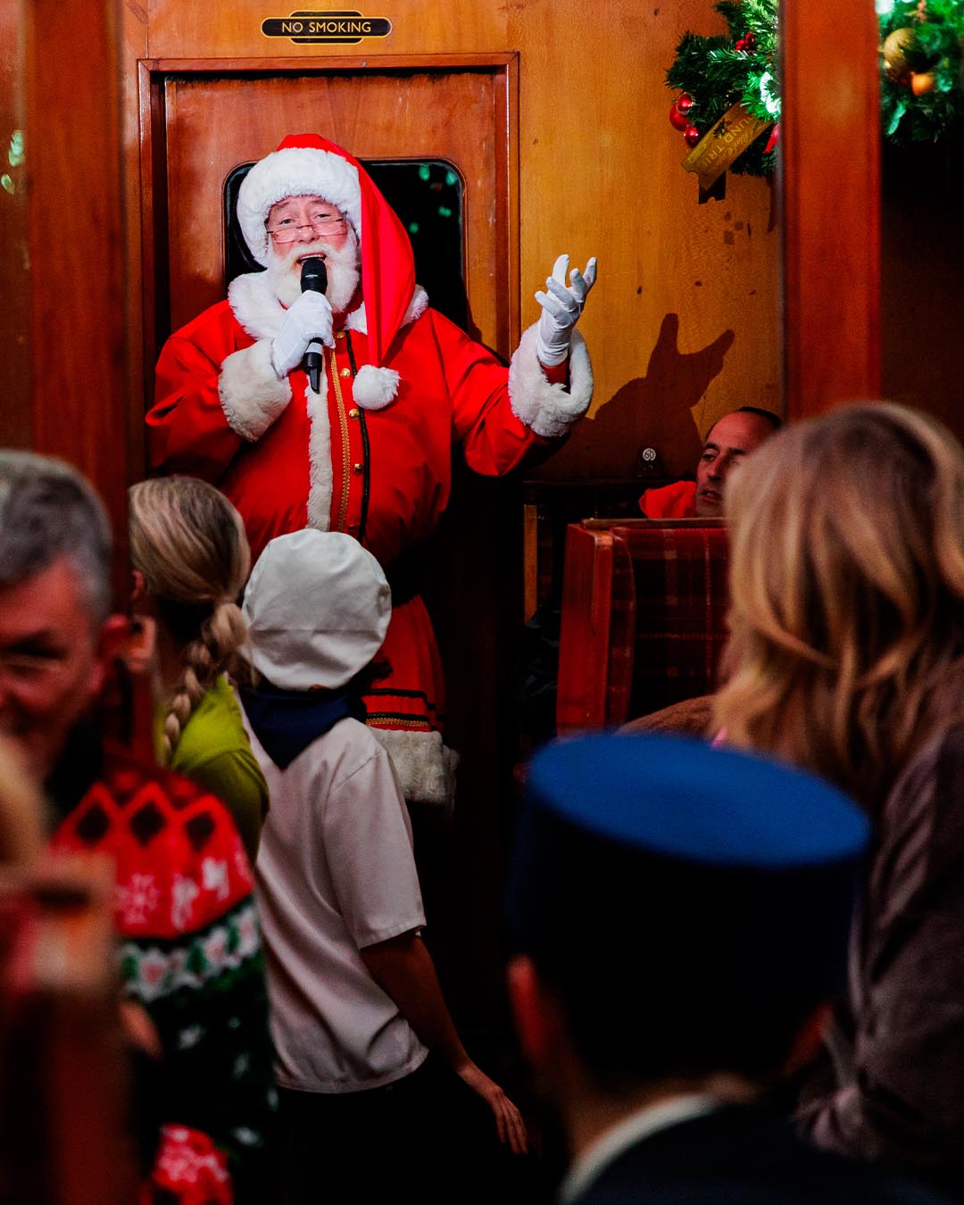 Santa on the polar express