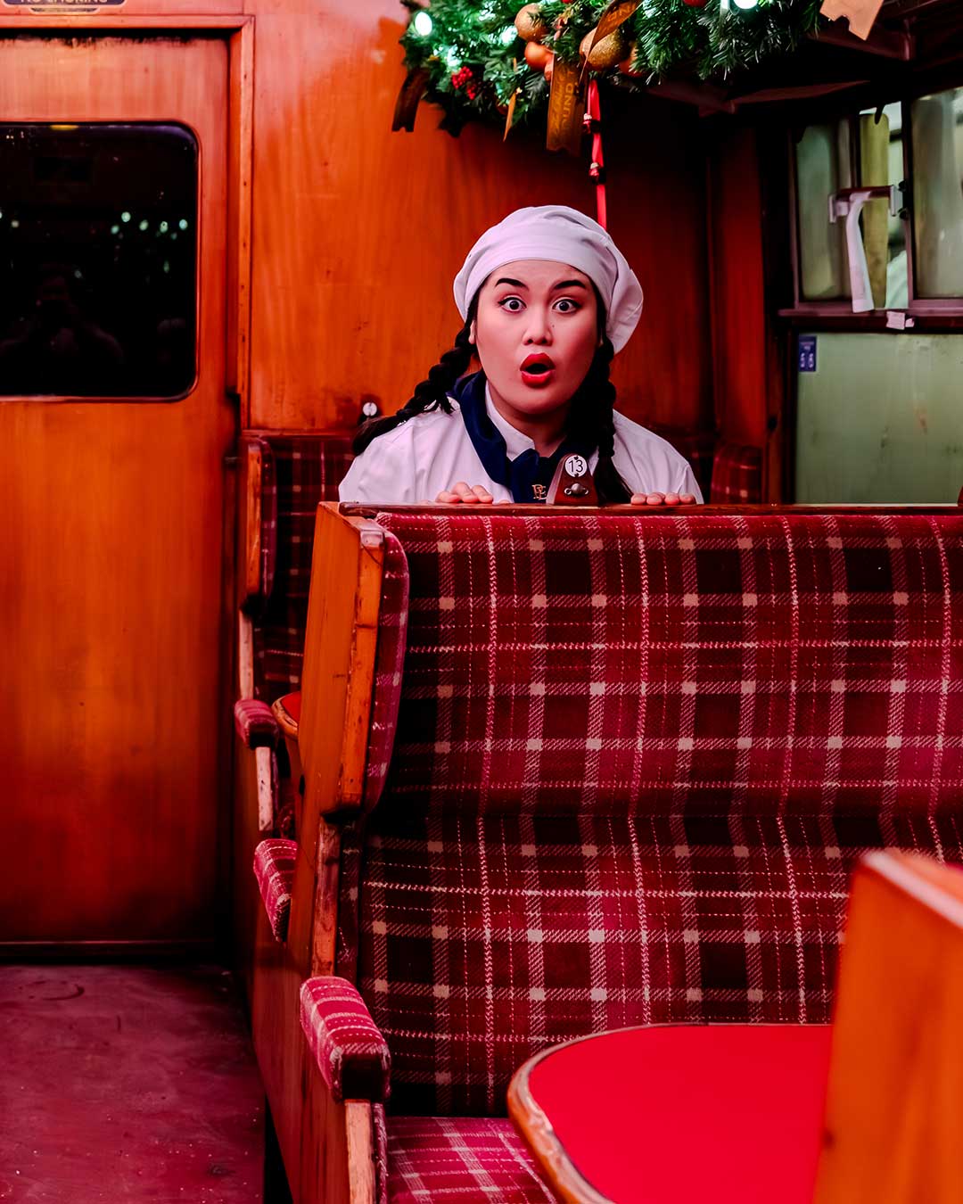 chef on board the polar express train ride