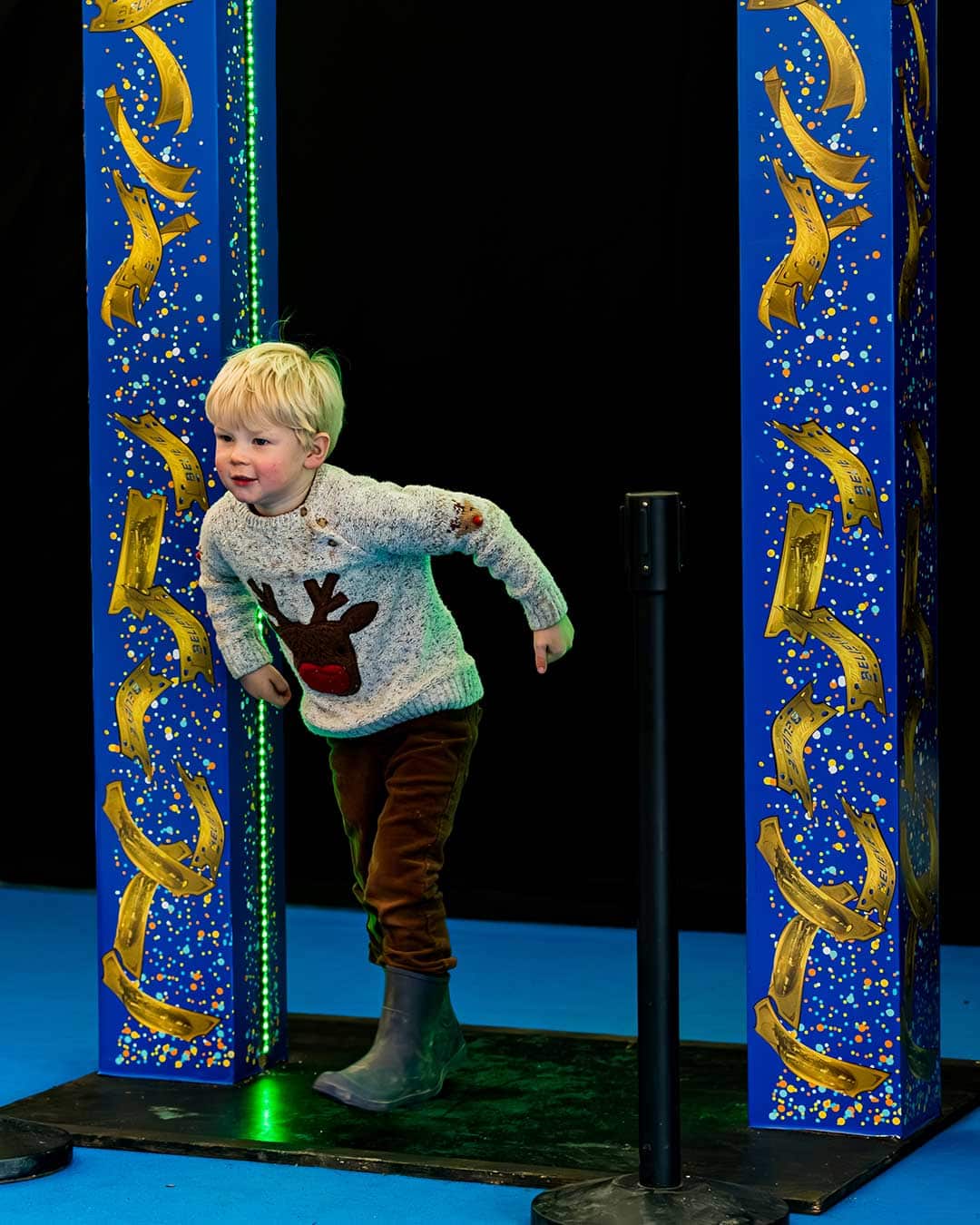 the naughty and nice scanner at the polar express train ride